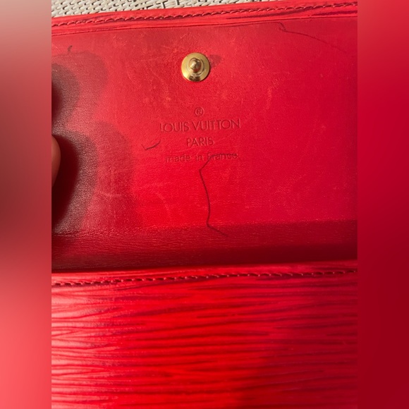 Louis Vuitton Red Epi Compact Wallet - Trifold - Vintage - Picture 7 of 13